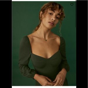 NWT Reformation FERN MOCHI LS DRESS Size 6